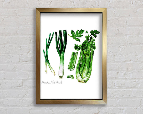 Celery And Leeks Framed Print