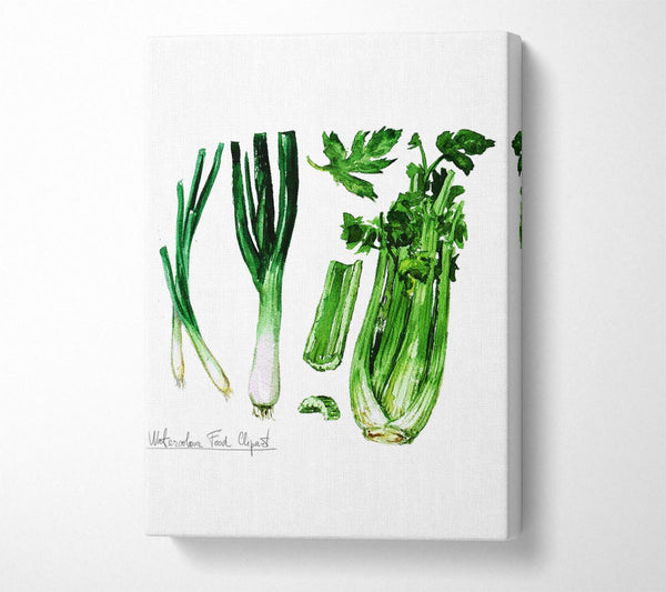 A Canvas Print of Celery And Leeks Canvas Print