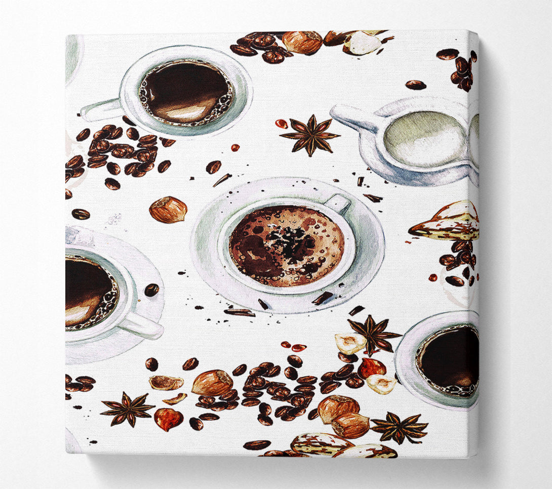  A Canvas Print of Coffee Spices Canvas Print