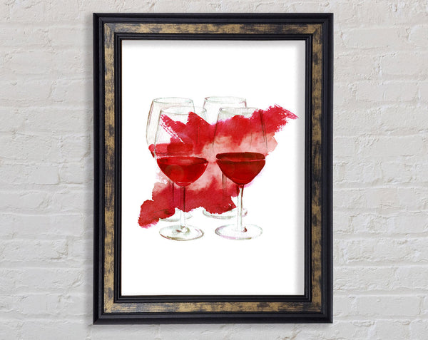 Red Wine Party Framed Print