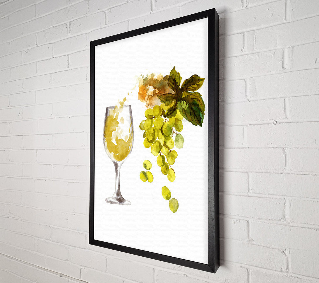  A Canvas Print of White Wine Straight From The Grape Canvas Wall Art
