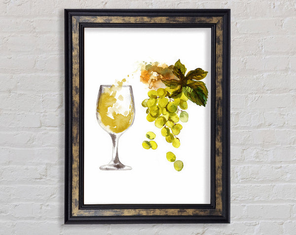 White Wine Straight From The Grape Framed Print