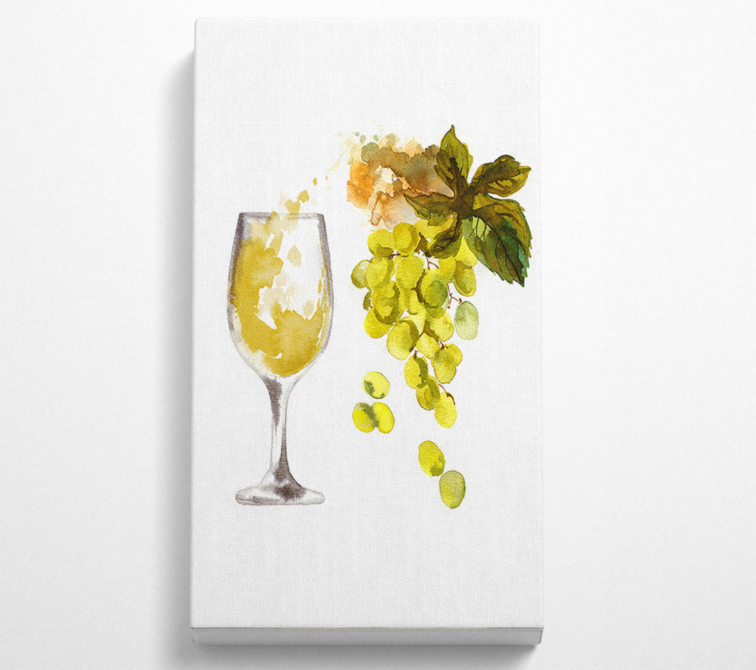 A Canvas Print of White Wine Straight From The Grape Canvas Wall Art