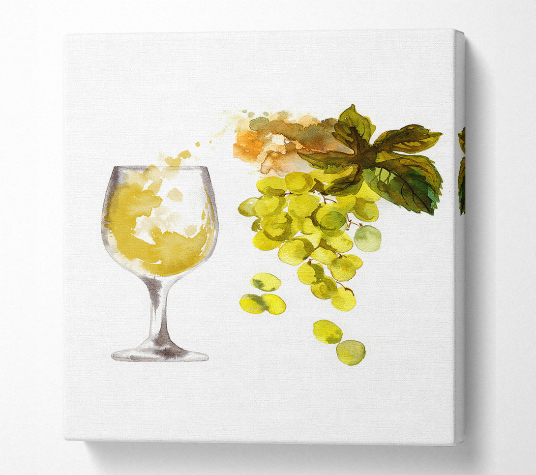  A Canvas Print of White Wine Straight From The Grape Canvas Wall Art