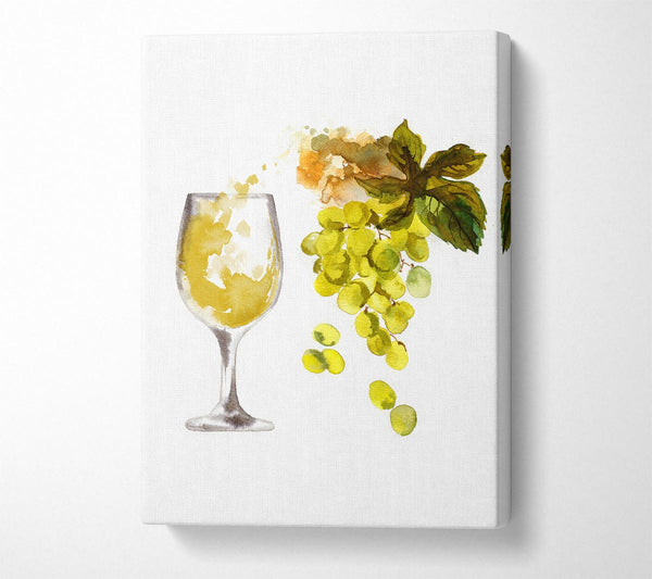  A Canvas Print of White Wine Straight From The Grape Canvas Wall Art