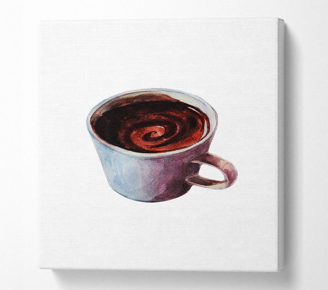 A Canvas Print of Coffee Swirl Canvas Wall Art