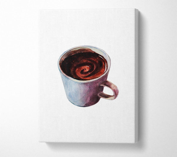  A Canvas Print of Coffee Swirl Canvas Wall Art