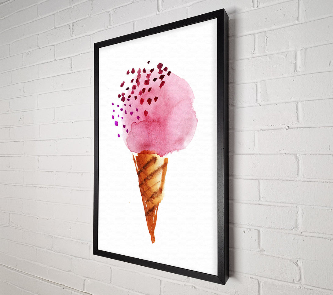  A Canvas Print of Strawberry Icecream Canvas Wall Art