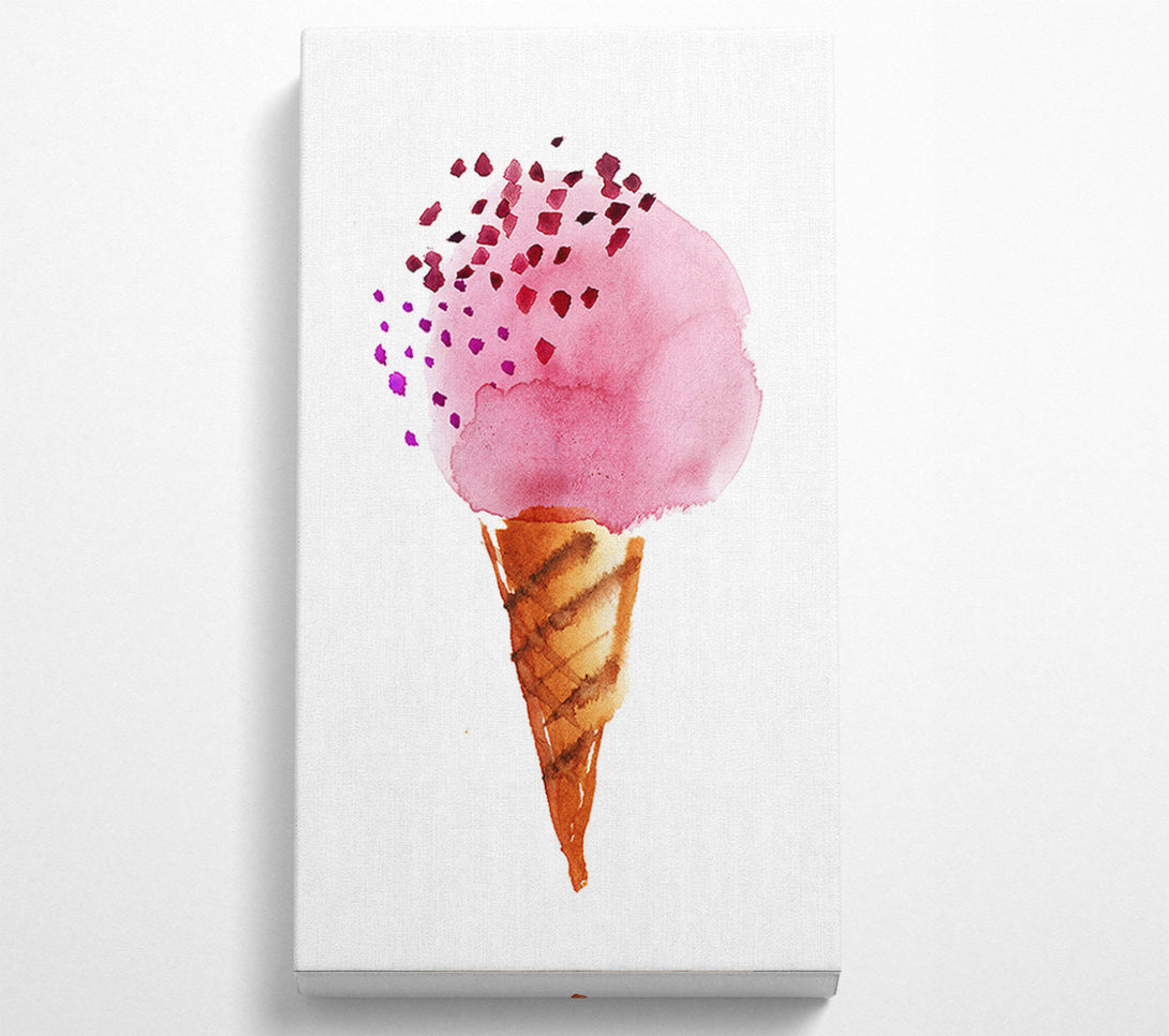  A Canvas Print of Strawberry Icecream Canvas Wall Art