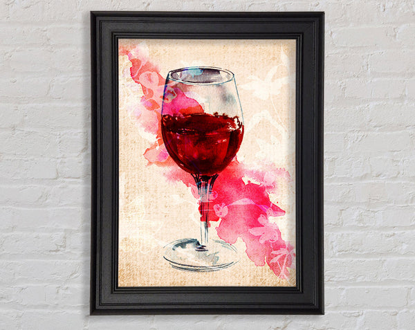 Glass Of Red Wine Framed Print