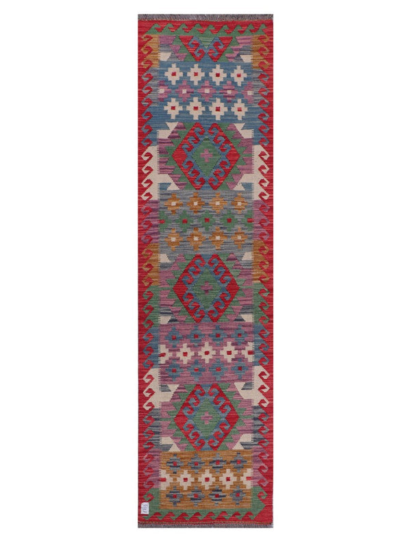 Maimana Afghanistan Kilim Runner - 250 x 66 cm