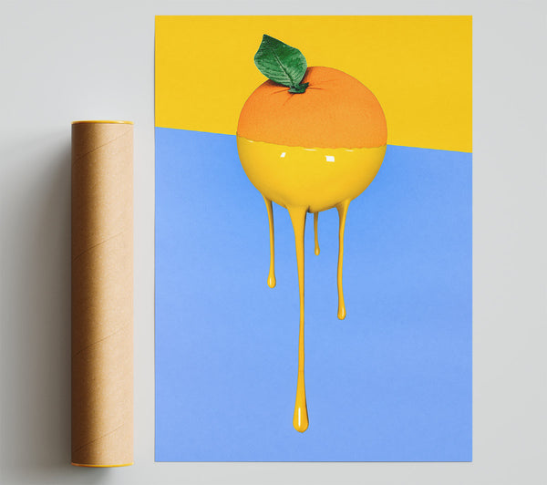 Orange Drip Poster