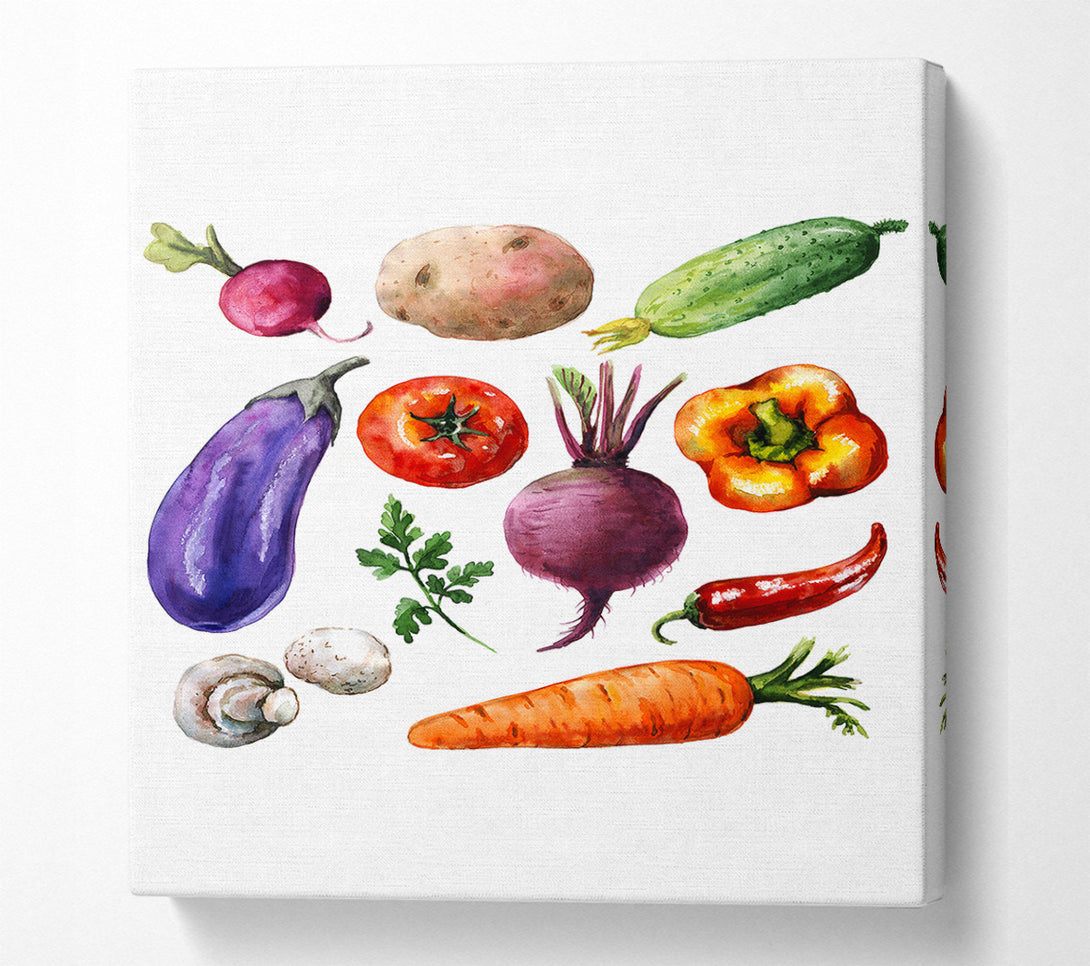  A Canvas Print of Vegetable Selection 2 Canvas Wall Art