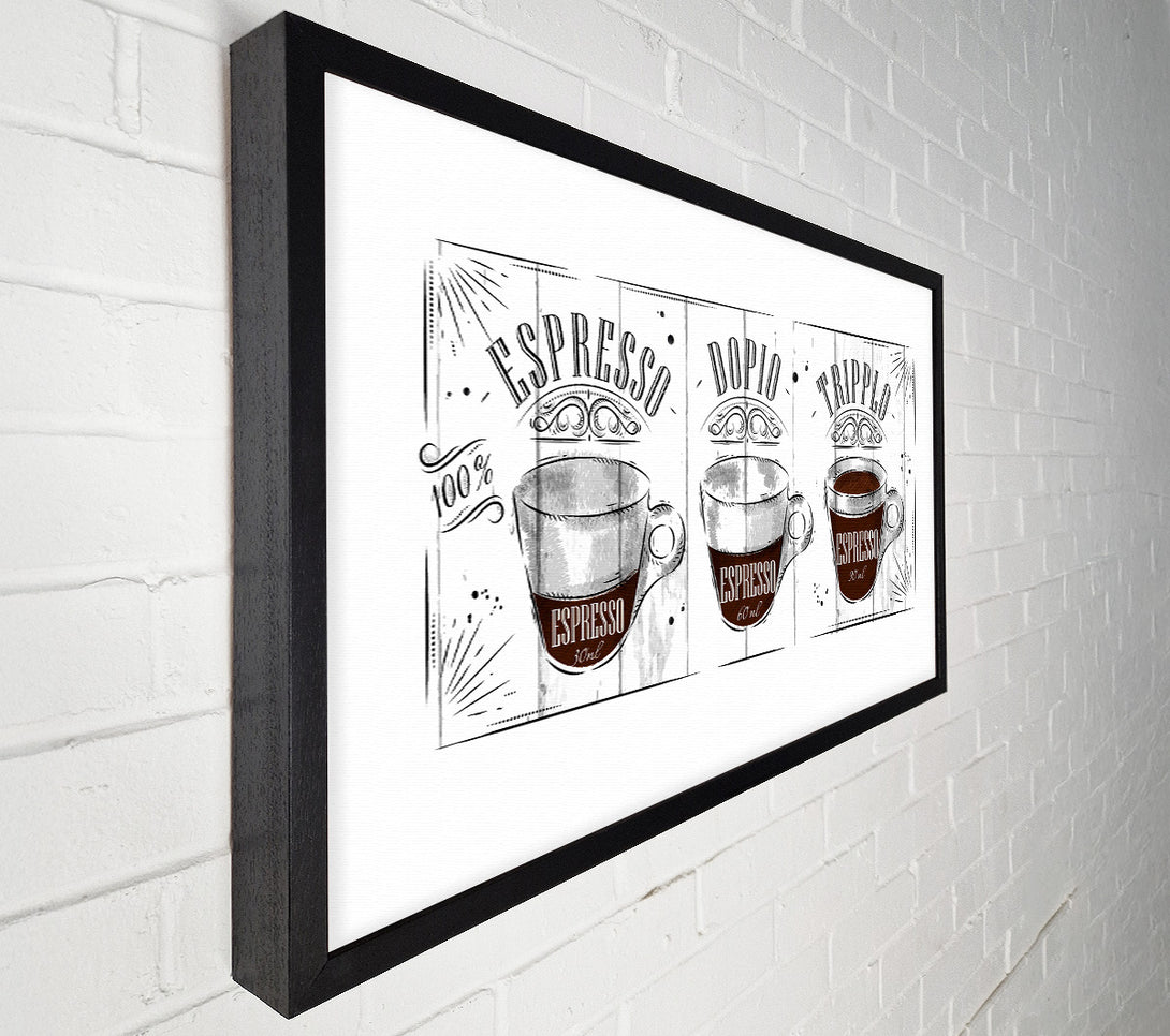  A Canvas Print of Espresso Names Canvas Wall Art