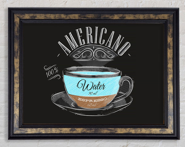 Americano Coffee Framed Print