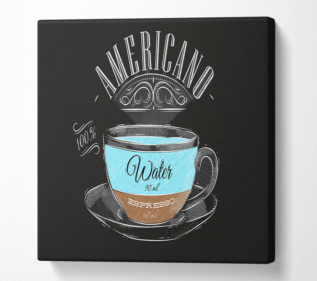  A Canvas Print of Americano Coffee Canvas Art