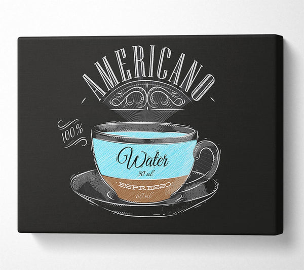  A Canvas Print of Americano Coffee Canvas Art