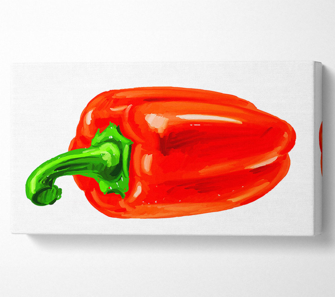  A Canvas Print of Single Red Pepper Canvas Wall Art