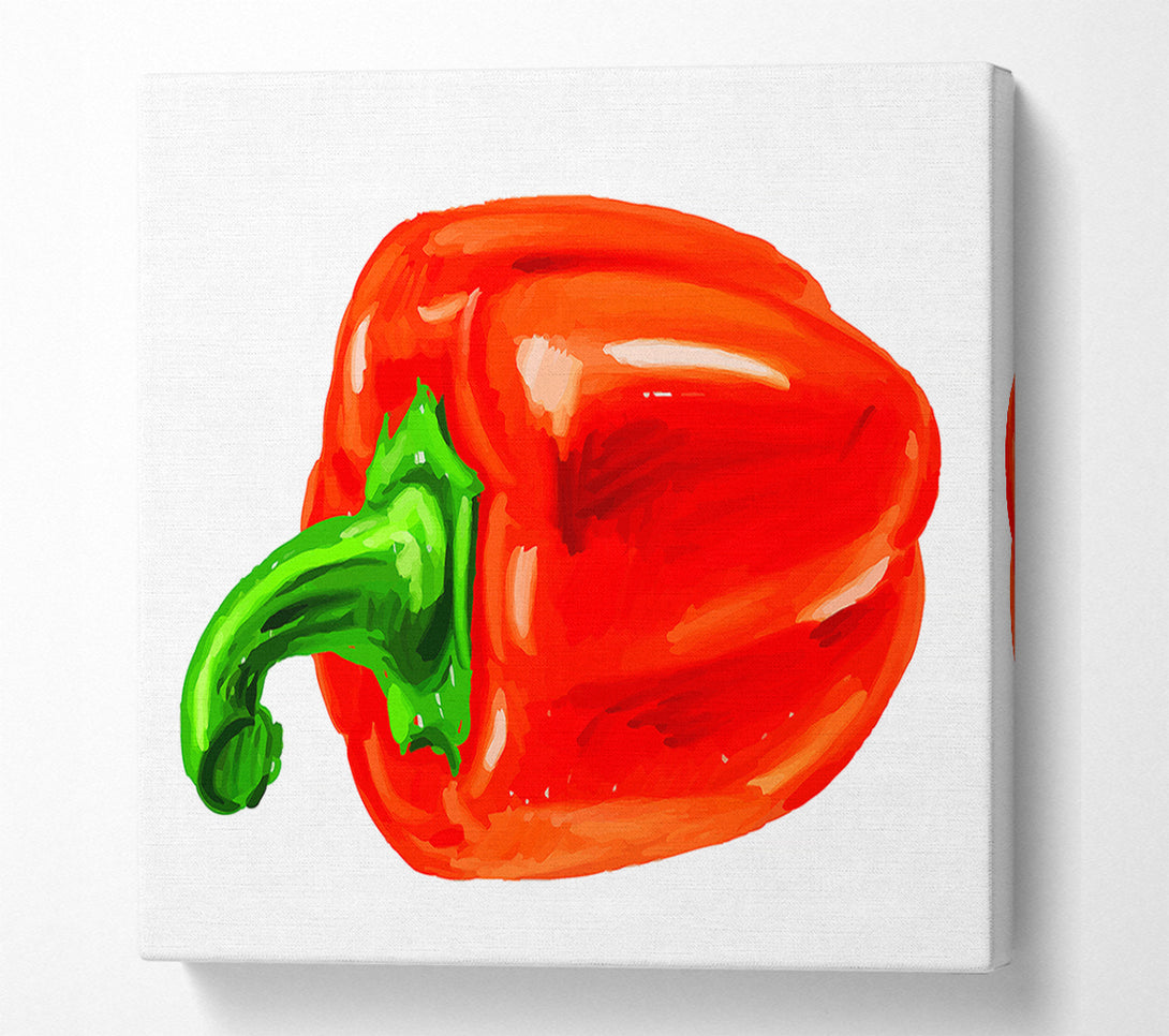  A Canvas Print of Single Red Pepper Canvas Wall Art