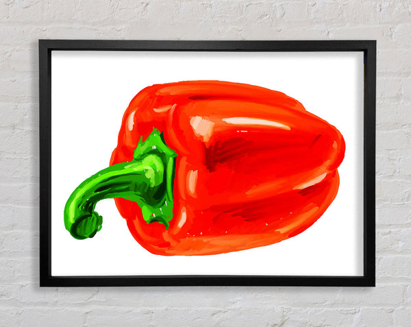 Single Red Pepper Framed Print