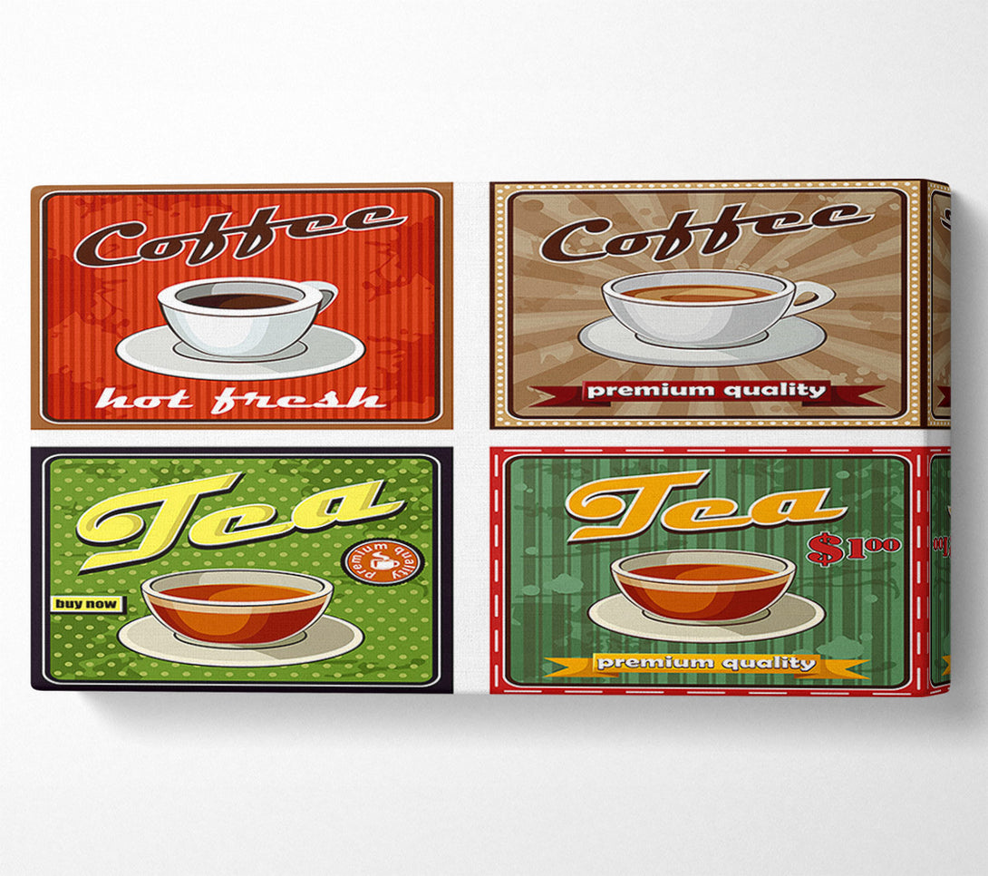  A Canvas Print of Retro Coffee Or Tea Canvas Art