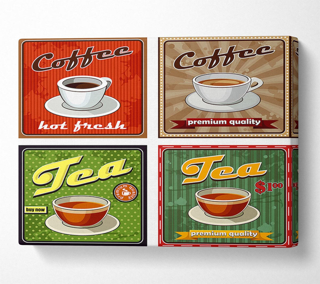  A Canvas Print of Retro Coffee Or Tea Canvas Art