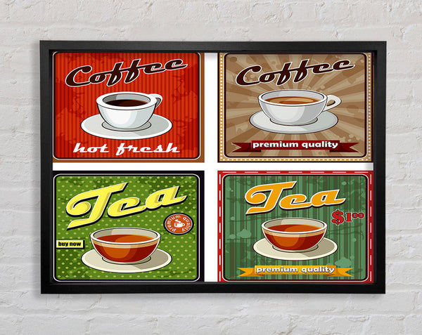 Retro Coffee Or Tea Framed Print