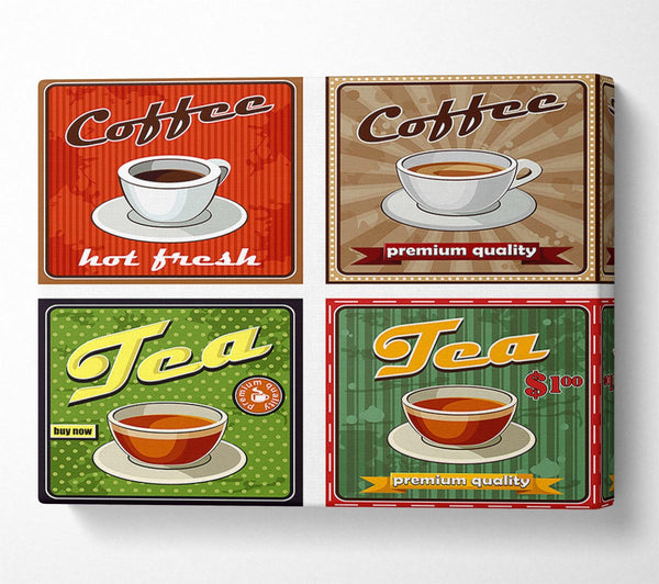  A Canvas Print of Retro Coffee Or Tea Canvas Art