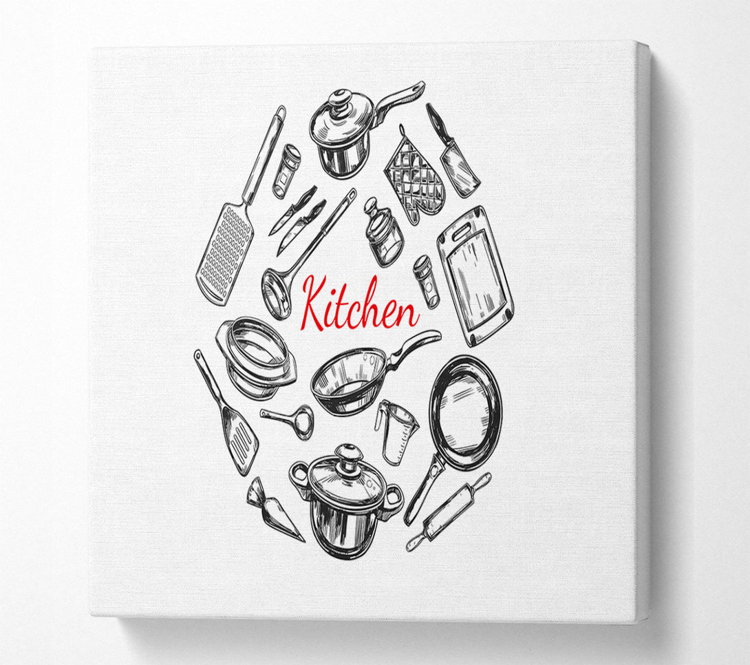  A Canvas Print of Utensils 9 Canvas Print