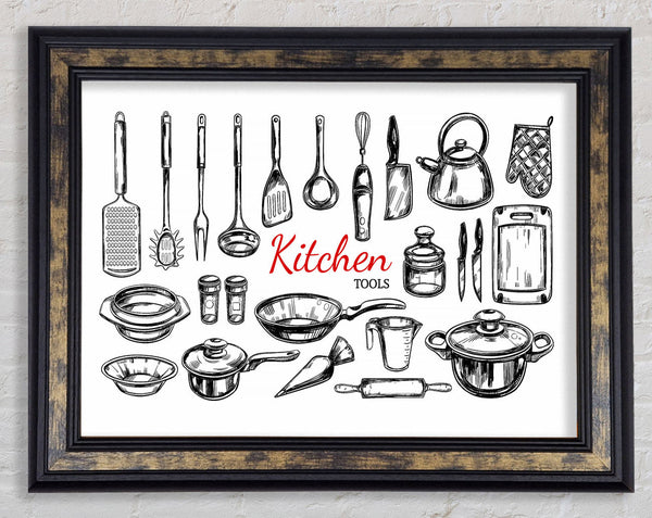 Utensils 8 Framed Print