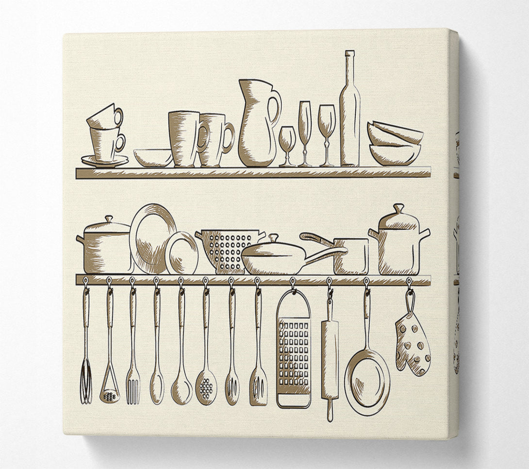  A Canvas Print of Utensils 6 Canvas Print