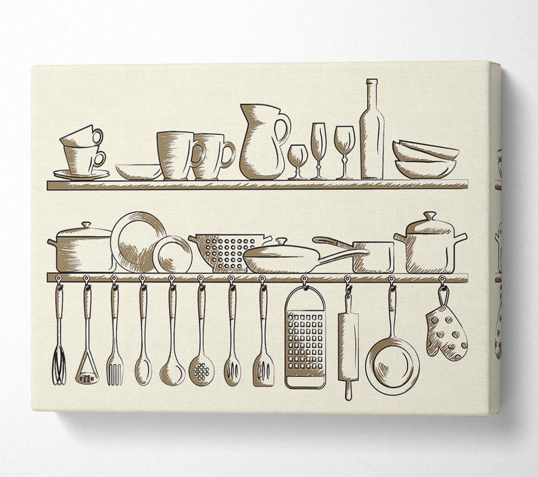  A Canvas Print of Utensils 6 Canvas Print