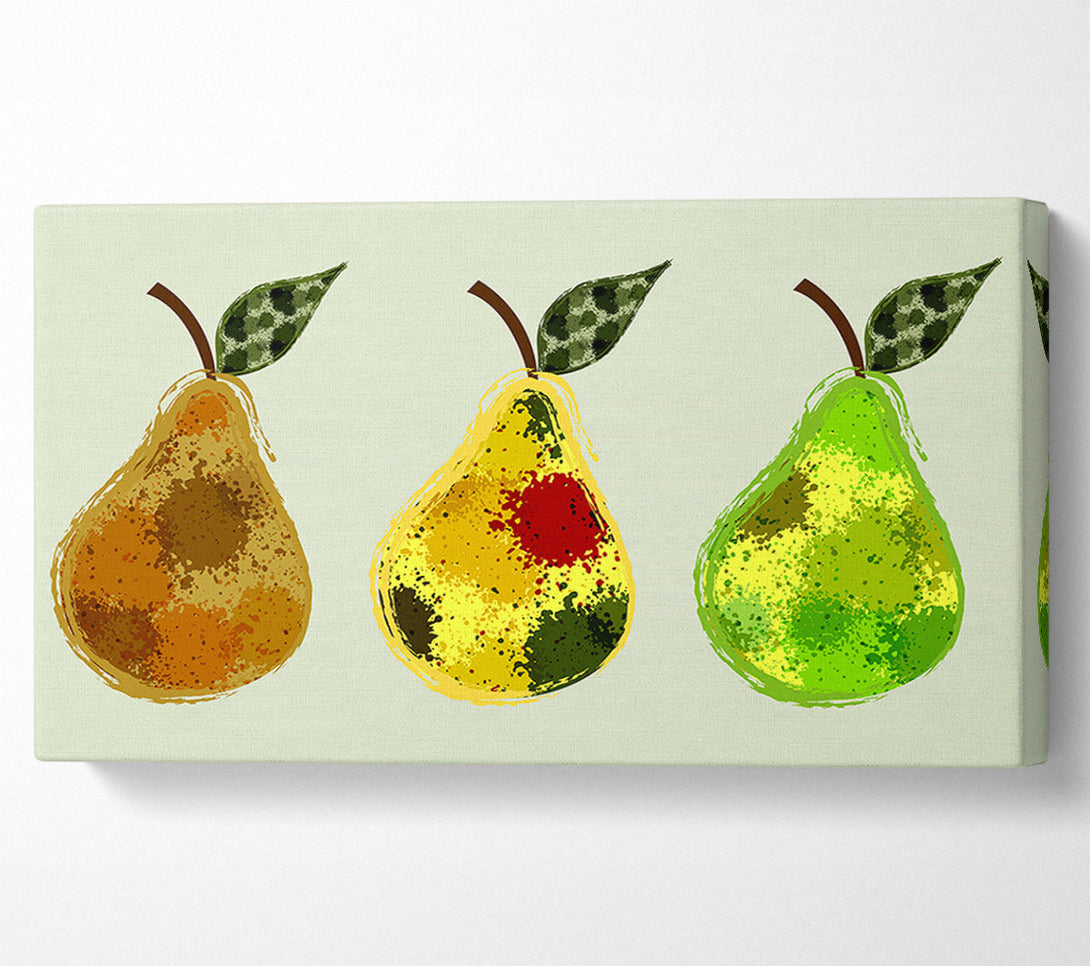  A Canvas Print of Trio Of Pears Canvas Art