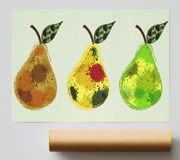 Trio Of Pears Giclee Print