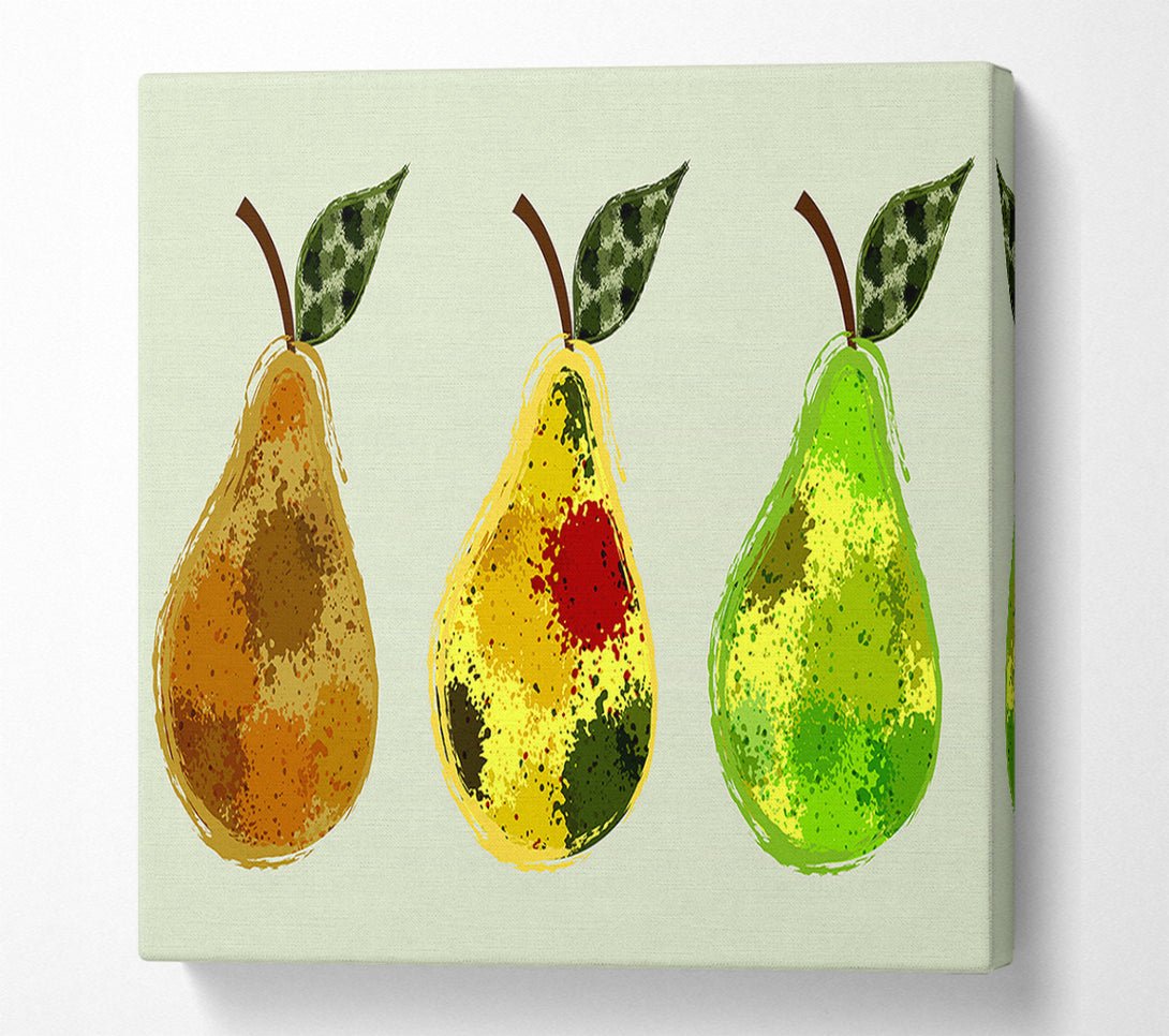  A Canvas Print of Trio Of Pears Canvas Art