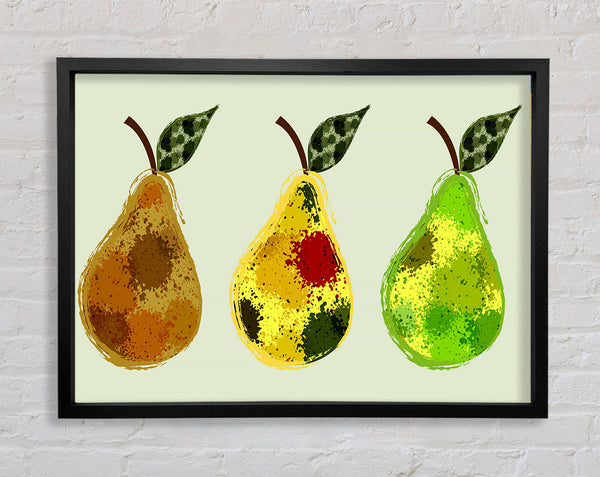 Trio Of Pears Framed Print