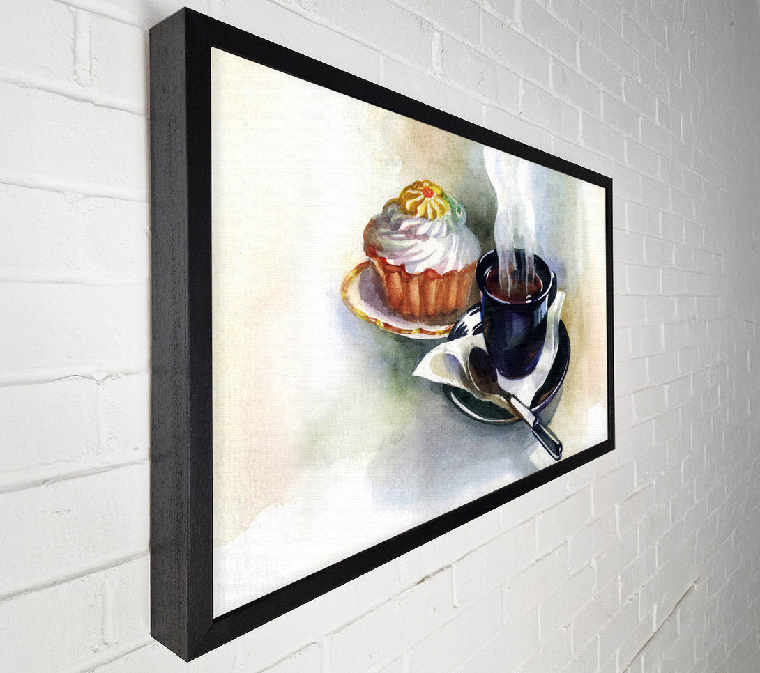  A Canvas Print of Cake And Coffee Canvas Print