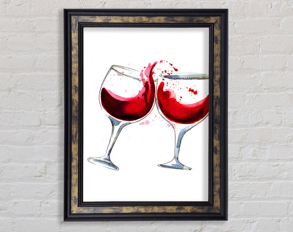 Red Wine Lovers Framed Print