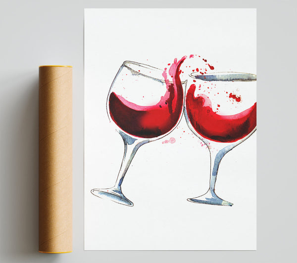 Red Wine Lovers Print