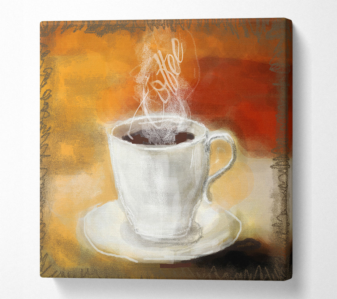  A Canvas Print of Coffee Steam Canvas Wall Art