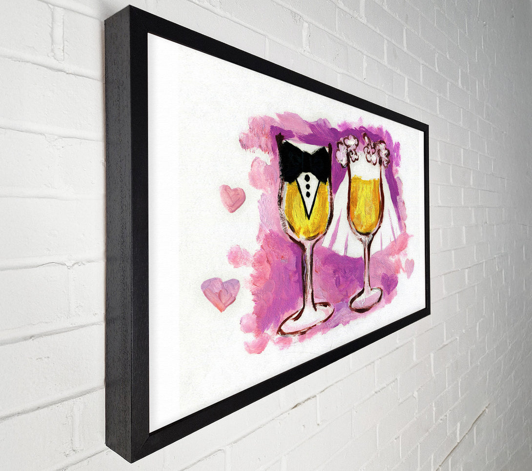  A Canvas Print of Champagne Toast The Bride And Groom Canvas Wall Art