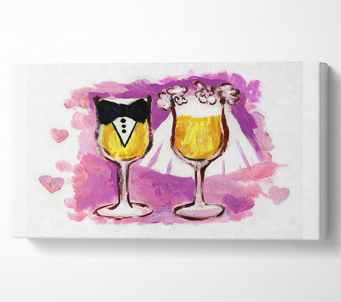  A Canvas Print of Champagne Toast The Bride And Groom Canvas Wall Art