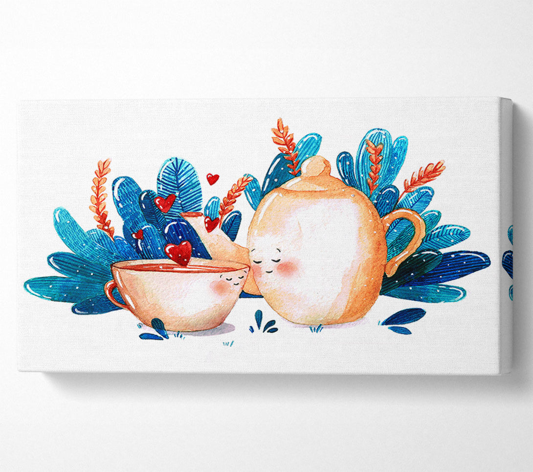  A Canvas Print of Tea Pot Love Canvas Art