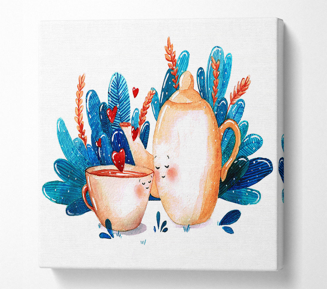  A Canvas Print of Tea Pot Love Canvas Art