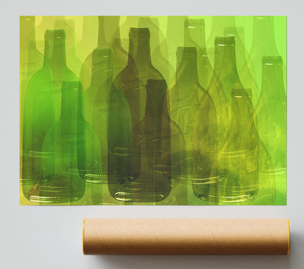 Just Wine Bottles Giclee Print