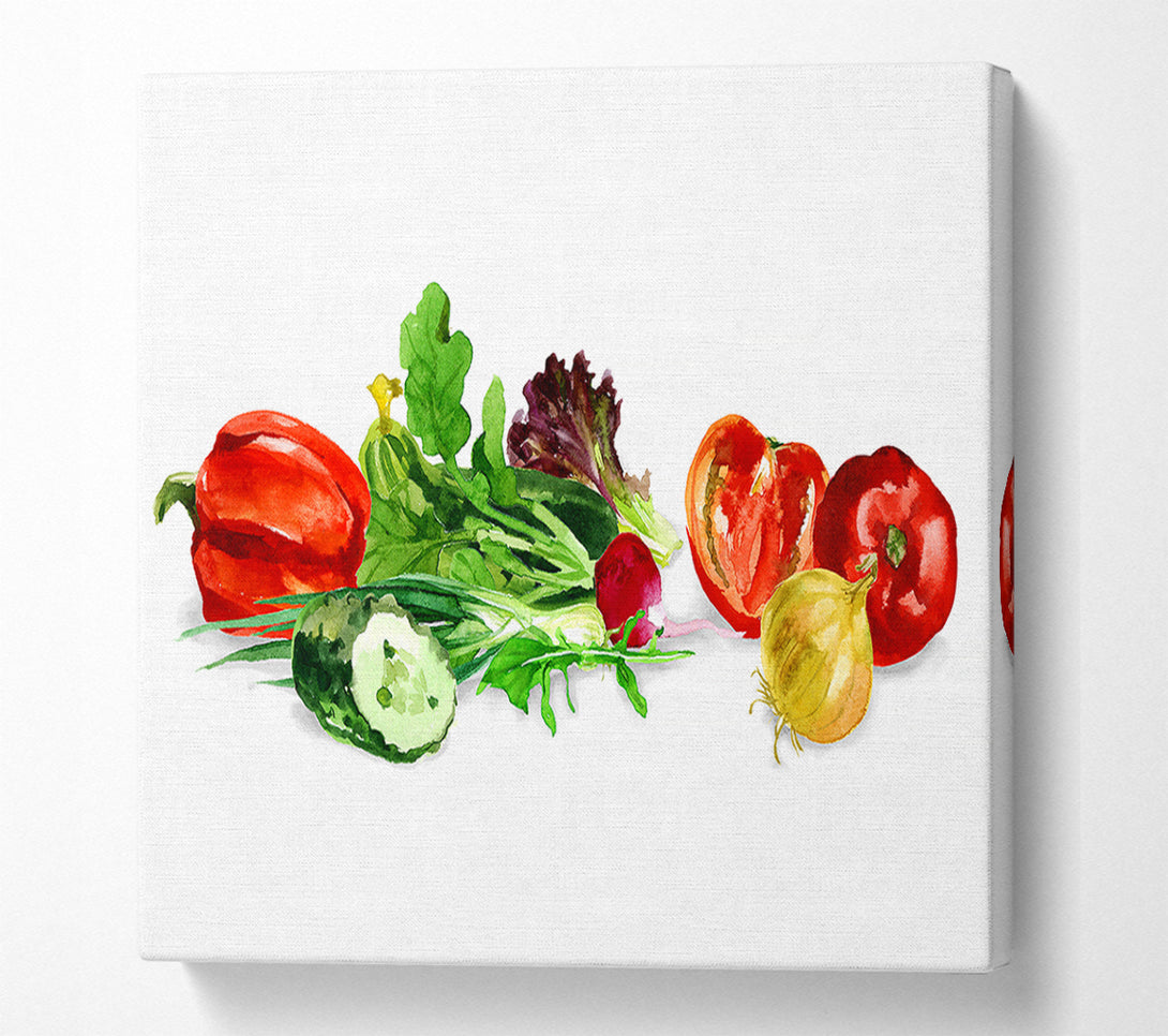  A Canvas Print of Salad Selection 1 Canvas Art