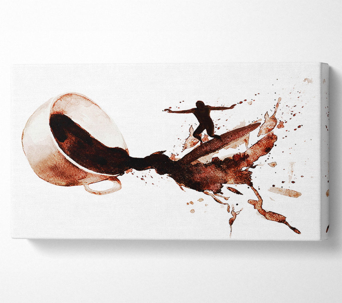  A Canvas Print of Coffee Surf Canvas Print
