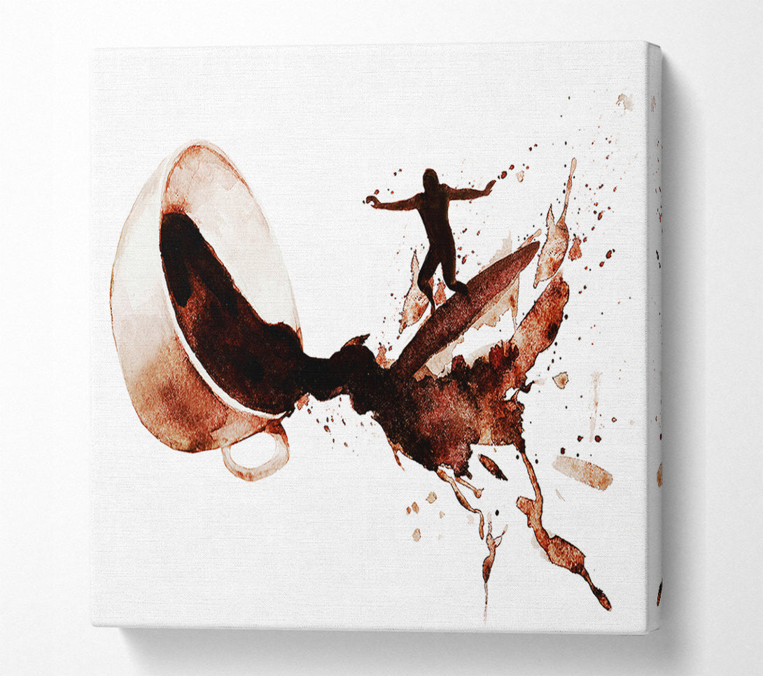  A Canvas Print of Coffee Surf Canvas Print