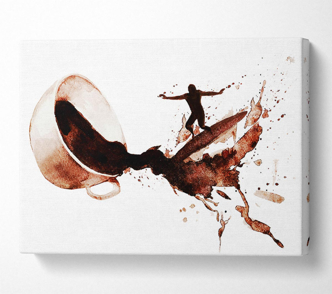  A Canvas Print of Coffee Surf Canvas Print