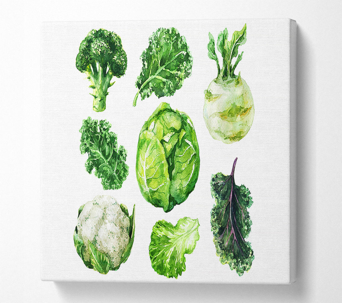  A Canvas Print of Vegetable Selection 3 Canvas Print